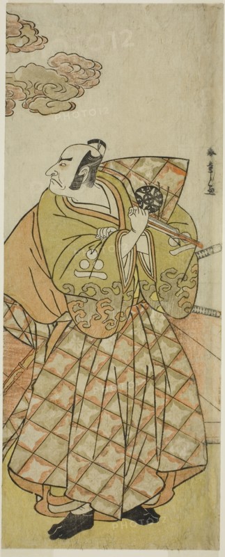The Actor Nakamura Nakazo I as Watanabe no Tsuna in the Play Shitenno Tonoi no Kisewata, Performed at the Nakamura Theater in the Eleventh Month, 1781, c. 1781, Katsukawa Shunsho ?? ??, Japanese, 1726-1792, Japan, Color woodblock print, hosoban, right sheet of diptych, 31.4 x 12.5 cm (12 3/8 x 4 15/16 in.)
