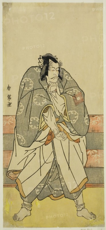 The Actor Ichikawa Danjuro V as Akushichibyoe Kagekiyo (?), c. 1783/84, Katsukawa Shunjo, Japanese, died 1787, Japan, Color woodblock print, hosoban, left sheet of triptych (?), 30.8 x 13.9 cm (12 1/8 x 5 1/2 in.)