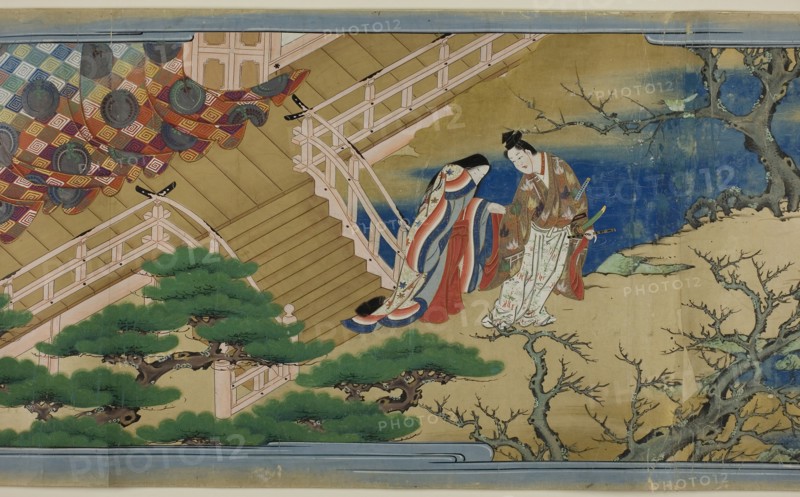 Joruri Monogatari, 17th century, School of Iwasa Matabei, Japanese, 1578-1650, Japan, Handscroll, wood case