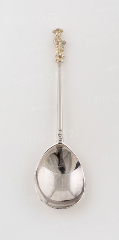 Apostle Spoon: St. James the Greater, 1599/1600, London, England, London, Silver, figure gilded, 18.3 x 4.9 cm (7 3/16 x 1 15/16 in.)