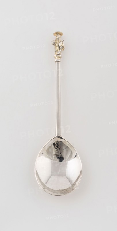 Apostle Spoon: St. Matthias, 1636/37, London, England, London, Silver, figure gilded, 18.6 x 5.2 cm (7 5/16 x 2 1/16 in.)