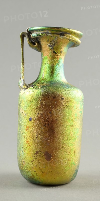 Pitcher, 1st/5th century AD, Roman, Levant or Syria, Syria, Glass, blown technique, 13.7 × 6 × 6 cm (5 3/8 × 2 3/8 × 2 3/8 in.)