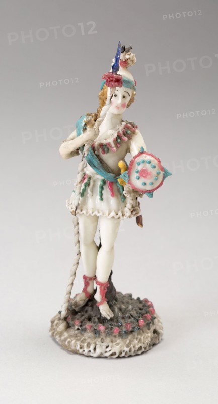 Soldier, 1700/50, Nevers, France, Glass, lampwork (verre de Nevers), metal armature, H. 12.1 cm (4 3/4 in.)