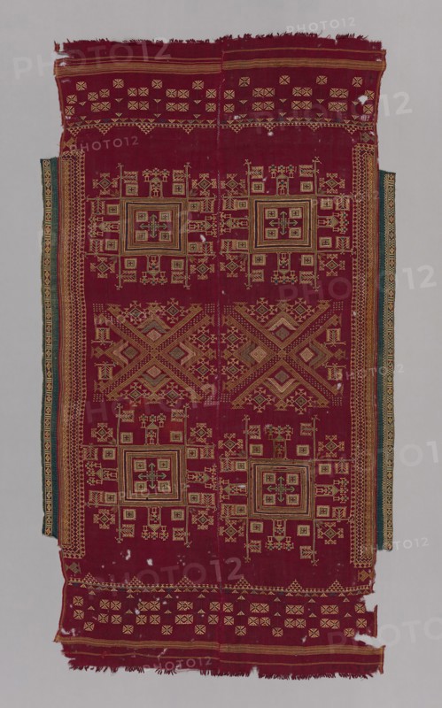 Cover, 19th Century, Turkey (Provincial), Turkey, Cover, red, wool, hand woven and embroidered, 204.5 x 111.8 cm (80 1/2 x 44 in.)