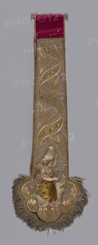 End of a Stole, 19th century, Italy, 46.7 x 17.2 cm (18 3/8 x 6 3/4 in.)