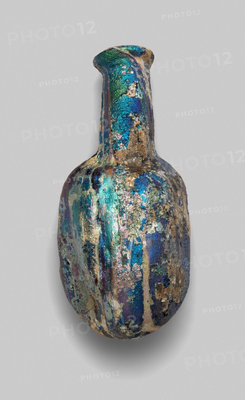 Bottle, 2nd/3rd century AD, Roman, Levant or Syria, Syria, Glass, blown technique, H. 8 cm (3 1/8 in.), diam. 3.8 cm (1 3/8 in.)