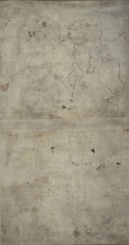Sketch of Joseph Holding the Christ Child, c. 1750, Giovanni Antonio Guardi, Italian, 1699-1760, Italy, Charcoal on ivory laid paper, 296 x 521 mm