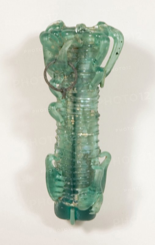 Kohl Container, 5th/6th century AD, Byzantine, Eastern Mediterranean, Levant, Glass, blown technique, 13.3 × 6.9 × 5.4 cm (5 1/4 × 2 3/4 × 2 1/8 in.)