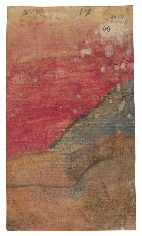 Reclining Tahitian (fragment), 1894, Paul Gauguin, French, 1848-1903, France, Pastel monotype, with touches of pastel, on cream wove Japanese paper, laid down on cream wove Japanese paper, 204 × 117 mm (image/primary/secondary support)