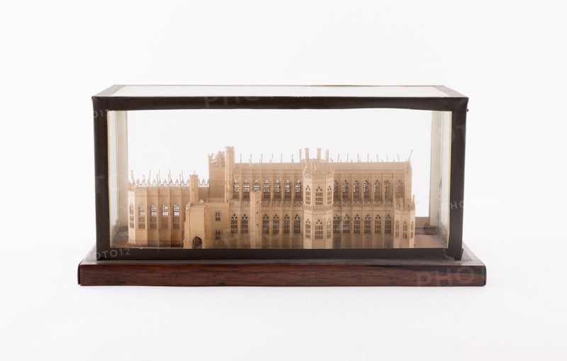 Model of Westminster Hall, c. 1830, London, England, Paper, wood, and glass, 32.7 × 17.2 × 15.2 cm (12 7/8 × 6 3/4 × 6 in.)