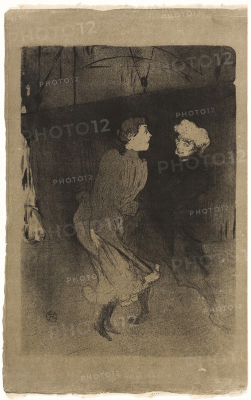 Rehearsal at the Folies-Bergère—Emilenne D’Alençon and Mariquita, 1893, Henri de Toulouse-Lautrec, French, 1864-1901, France, Lithograph on cream Japanese paper, 467 × 296 mm (image), 479 × 296 mm (sheet)