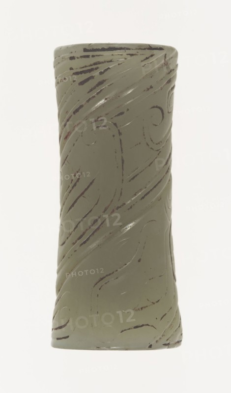 Bead, Western Zhou period, 10th/9th century B.C., China, Jade, L. 1 13/16 in., diam. 3/4 in.