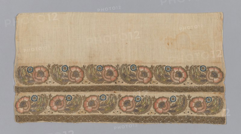 Towel or Napkin (Altered), 19th century, Turkey, Turkey, Embroidered, 28.2 x 53.4 cm (11 1/8 x 21 in.)