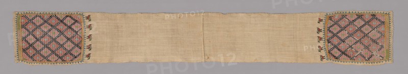 Sash, 19th century, Turkey or Eastern Europe, Turkey, embroidered in openwork pattern, 153.5 x 22 cm (60 3/8 x 8 5/8 in.)