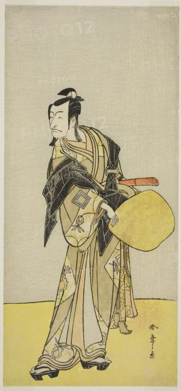 The Actor Ichikawa Danjuro V as Kakogawa Honzo, from the play Kanadehon Chushin Nagori no Kura, performed at the Nakamura Theater in the ninth month, 1780, c. 1780, Katsukawa Shunsho ?? ??, Japanese, 1726-1792, Japan, Color woodblock print, hosoban, 12 1/4 x 5 1/2 in.