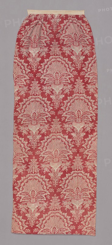 Panel, c. 1830, France, Cotton, plain weave, block printed, 214.3 × 81.3 cm (84 3/8 × 32 in.)