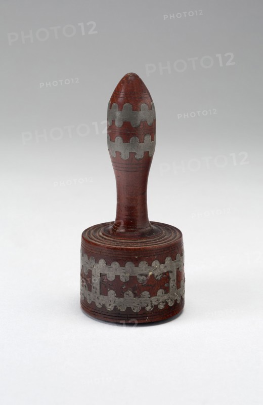 Mallet, 17th century, Germany, Hardwood and pewter inlay, L. 10.8 cm (4 1/4 in.)