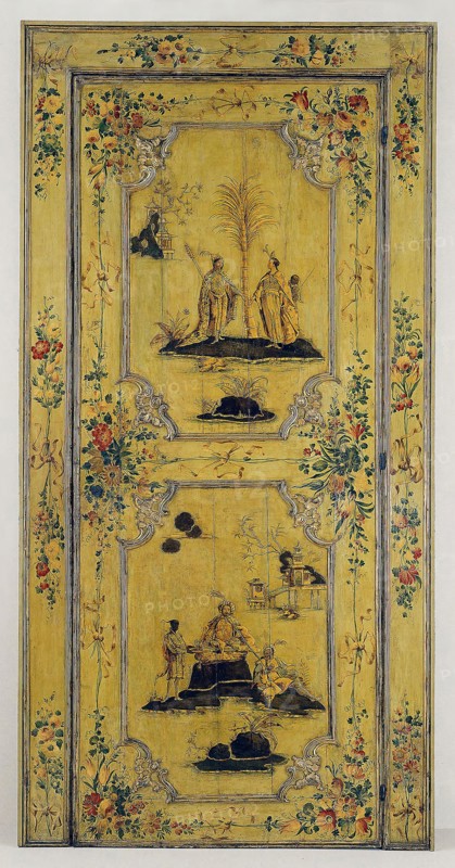 Door, c. 1750, Design attributed to Giovanni Domenico Tiepolo (Italian, 1727–1804), Italy, Venice, Italy, Wood, gessoed and lacquered with polychrome decoration and gilding, 279.4 × 139.7 cm (110 × 55 in.)
