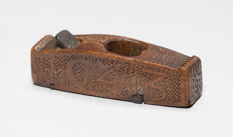 Shaping Plane, 1643, Possibly Germany, Germany, Iron and wood, 10.5 x 3.2 x 2.9 cm (4 1/8 x 1 1/4 x 1 1/8 in.)