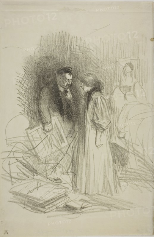 I don’t dare take them down yet…it would hurt him too much, c. 1892, Jean Louis Forain, French, 1852-1931, France, Lithograph on ivory vellum paper, 332 × 285 mm (image), 397 × 258 mm (sheet)
