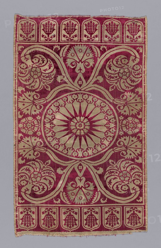 Cushion cover, 1601/25, Turkey, Bursa, Turkey, Silk, velvet, 108.3 x 65.2 cm (42 5/8 x 25 5/8 in.)
