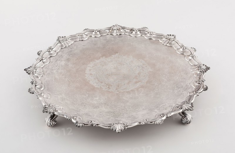 Tray, 1755/56, William Preston, English, active 1745-60, London, England, London, Silver, 6.4 x 56.8 cm (2 1/2 x 22 3/8 in.)