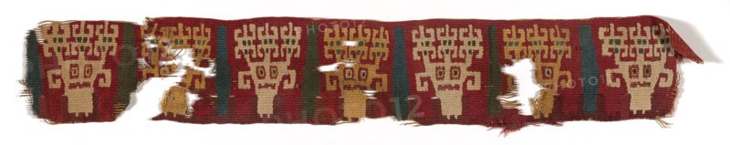 Fragment (Band), A.D. 700/900, Nazca-Wari, Probably south coast, Peru, Peru, Slit tapestry, 42.6 x 7.0 cm (16 3/4 x 2 3/4 in.)