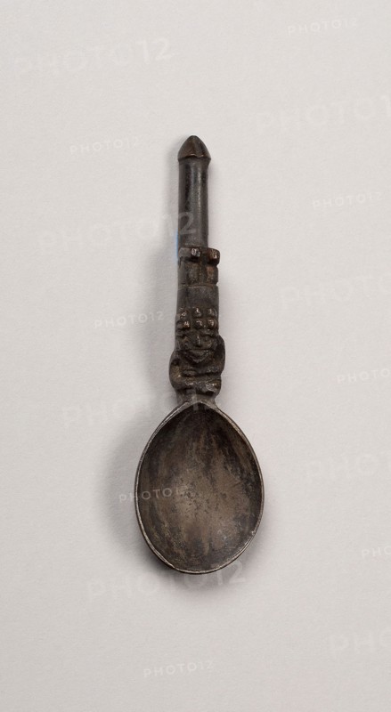 Spoon with Reclining Figure on Handle, A.D. 1450/1532, Possibly Inca, South coast or southern highlands, Peru, Peru, Bronze, L. 10.8 cm (4 1/16 in.)