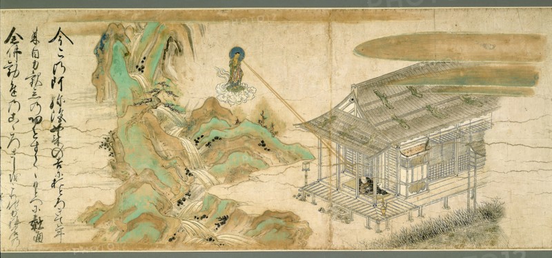 Legends of the Yuzu Nembutsu Sect, 14th century, Japanese, active 14th century, Japan, Handscroll, ink, colors, and gold on paper, 30.5 × 1176.9 cm (12 × 460 in.)
