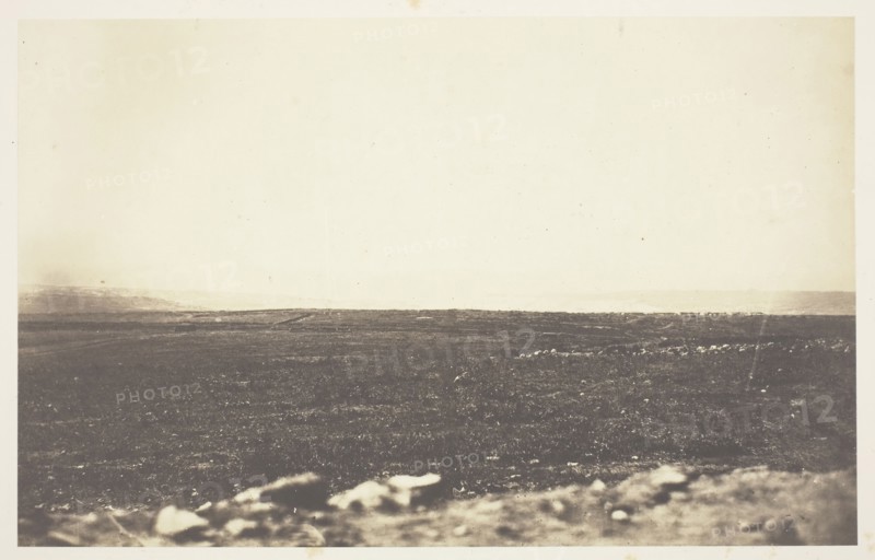 Sebastopol, from the Redoubt des Anglais, 1855, Roger Fenton, English, 1819–1869, England, Salted paper print, from the album "Photographic Pictures of the Seat of War in the Crimea" (1856), 14.8 × 23.5 cm (image/paper), 40.5 × 53.4 cm (mount)