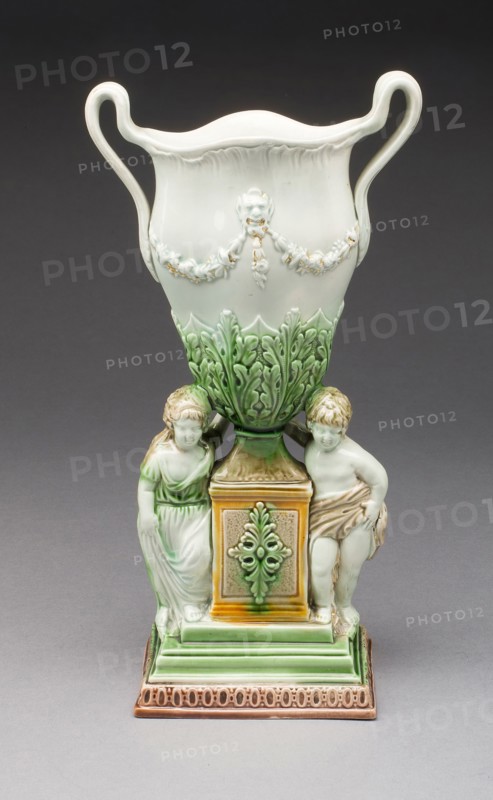 Vase, c. 1790, England, Yorkshire, Yorkshire, Lead-glazed earthenware (pearlware), 26 x 13 x 7.6 cm (10 1/4 x 5 1/8 x 3 in.)