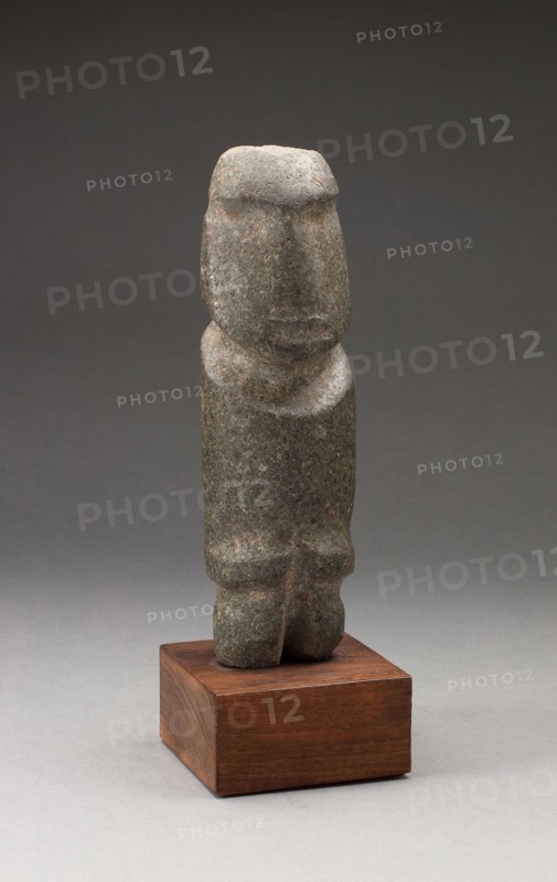 Standing Figure, 300/100 B.C., Mezcala, Guerrero, Mexico, Guerrero, Greenstone, H. 21.6 cm (8 1/8 in.)