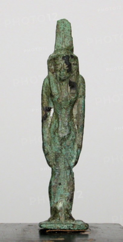 Statuette of the Goddess Nephthys, Third Intermediate Period–Late Period, Dynasty 21–31 (about 1069–332 BC), Egyptian, Egypt, Bronze, 8.3 × 1.6 × 1.3 cm (3 1/4 × 5/8 × 1/2 in.)