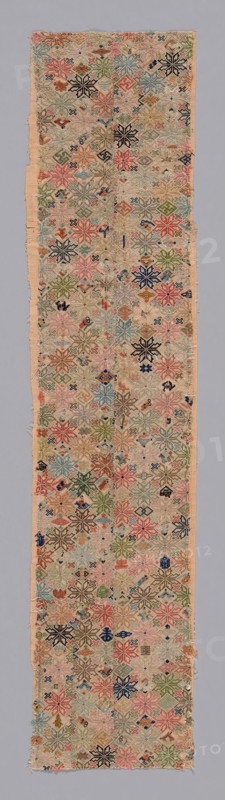 Panel (sleeveband), 1875/1900, China, embroidered gauze, 90.8 × 20.6 cm (35 3/4 × 8 1/8 in.)