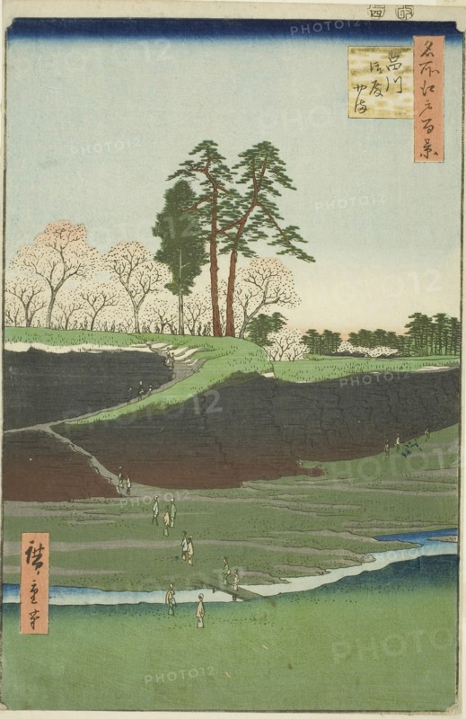Goten Hill at Shinagawa (Shinagawa Gotenyama), from the series One Hundred Famous Views of Edo (Meisho Edo hyakkei), 1856, Utagawa Hiroshige ?? ??, Japanese, 1797-1858, Japan, Color woodblock print, oban, 34.8 x 22.8 cm (13 11/16 x 9 in.)