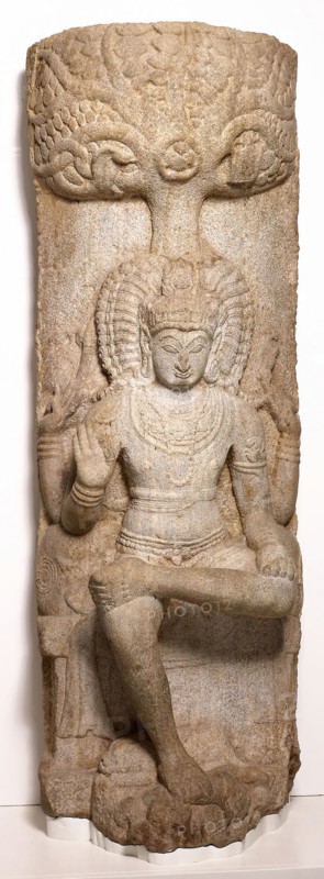 God Shiva as the Supreme Teacher (Dakshinamurti), 10th century, India, Tamil Nadu, Kodumbalur, Kodumbalur, Granite, 134.7 × 48.3 × 40.0 cm (53 × 19 × 15 3/4 in.)