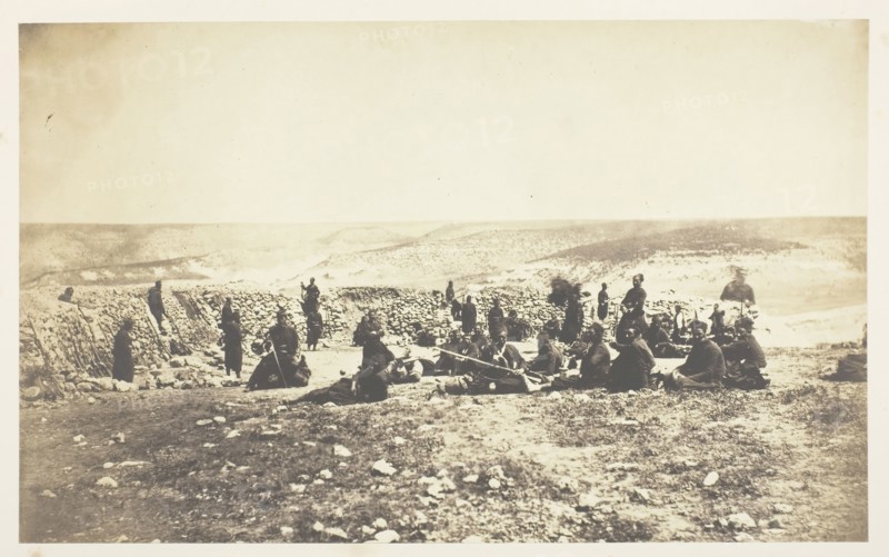 The French Redoubt at Inkermann, 1855, Roger Fenton, English, 1819–1869, England, Salted paper print, plate 3 from the album "Photographs Taken in the Crimea" (1856), 16 × 26.1 cm (image/paper), 42.5 × 58.9 cm (mount)