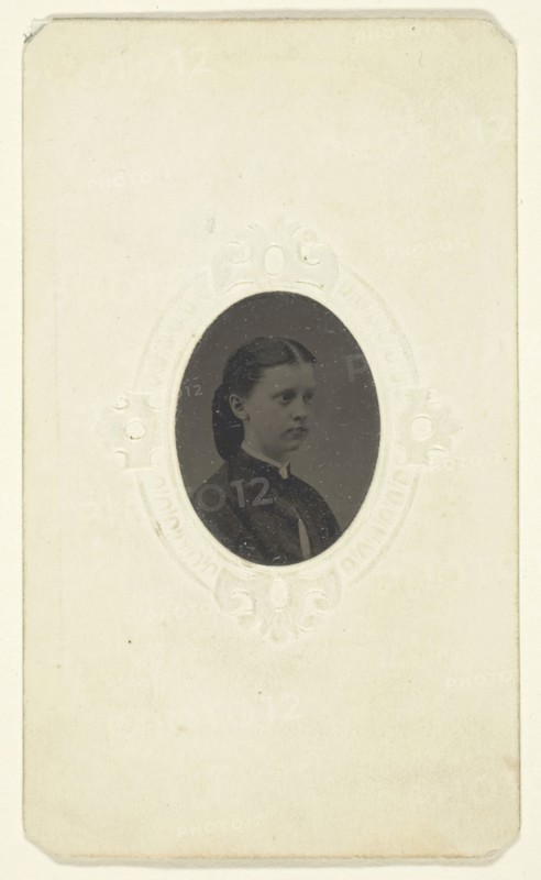 Untitled (Portrait of a Girl), 1840–1900, American, active late 19th century, United States, Tintype, 3.2 x 2.5 cm (image, oval), 10.3 x 6.1 cm (card)