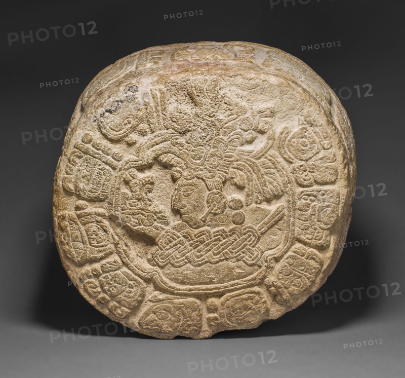 Hieroglyphic Altar, A.D. 650/700, Late Classic Maya, Possibly Bonampak/Lacanha area, Mexico or Guatemala, Bonampak, Limestone, 21.6 × 37.5 × 41.9 cm (8 1/2 × 14 3/4 × 16 1/2 in.)