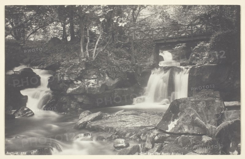 Glen Lyn, the Rustic Bridge, 1860/94, Francis Bedford, English, 1816–1894, England, Gelatin silver print, 12.7 × 19.9 cm (image/paper)