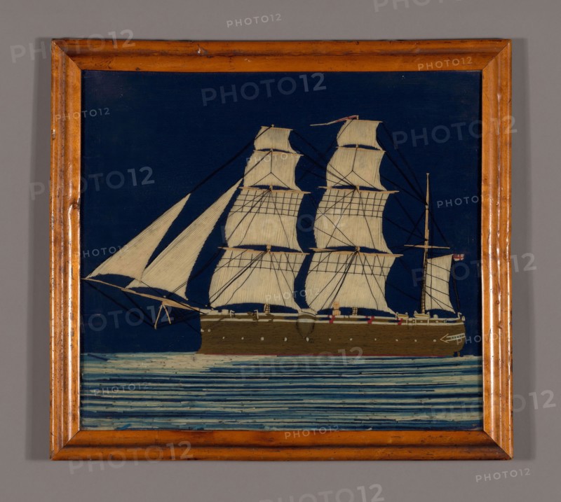 Picture (Needlework), 1825/75, England, Linen, plain weave, embroidered with wool and linen, 51.9 × 47 cm (20 7/16 × 18 1/2 in.)