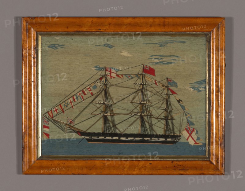 Picture (Needlework), 1825/75, England, Linen, plain weave, embroidered with wool and linen, 49.2 × 38.4 cm (19 3/8 × 15 1/8 in.)