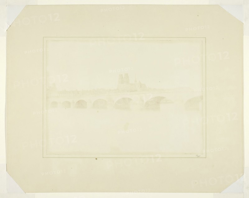 The Bridge of Orleans, June 1843, William Henry Fox Talbot, English, 1800–1877, England, Salted paper print, 14.3 × 20.6 cm (image), 15 × 20.6 cm (paper), 25.8 × 31.2 cm (mount)