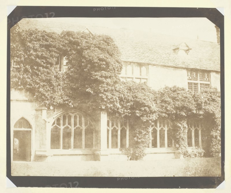Cloisters of Lacock Abbey, c. 1841/44, William Henry Fox Talbot, English, 1800–1877, England, Salted paper print, 16.2 × 21.5 cm (image), 18.7 × 22.4 cm (paper)