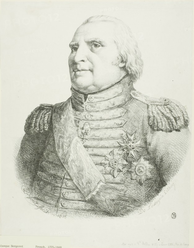 Portrait of Louis XVIII, 1816, Pierre Nolasque Bergeret, French, 1782-1863, France, Lithograph on paper, 283 × 245 mm (image), 339 × 258 mm (sheet)