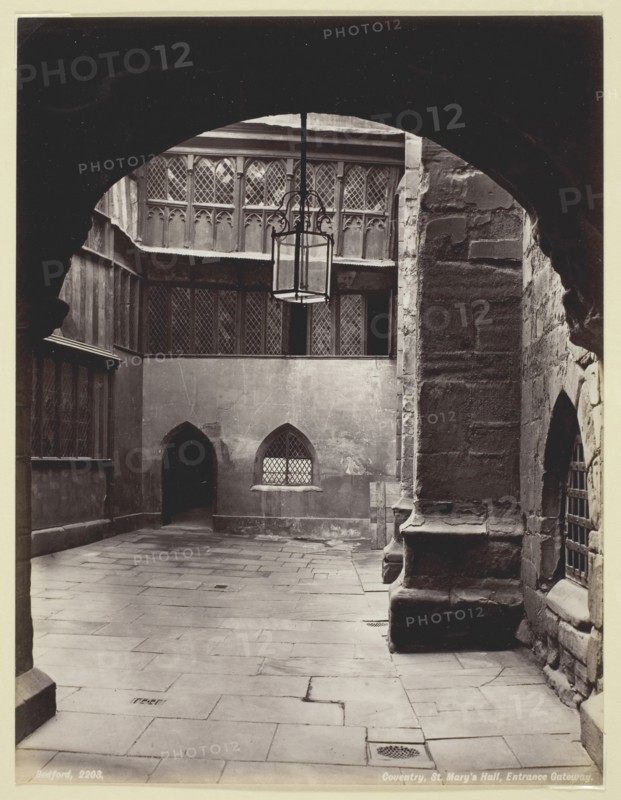 Coventry, St. Mary’s Hall, Entrance Gateway, 1860/94, Francis Bedford, English, 1816–1894, England, Albumen print, 21.1 × 16.2 cm (image/paper)