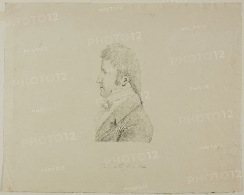 Portrait of Louis-Philippe, Duc d’Orléans, 1804, Antoine Philippe d’Orléans, French, 1775-1807, France, Lithograph in black on ivory laid paper, 126 × 75 mm (image), 241 × 302 mm (sheet)