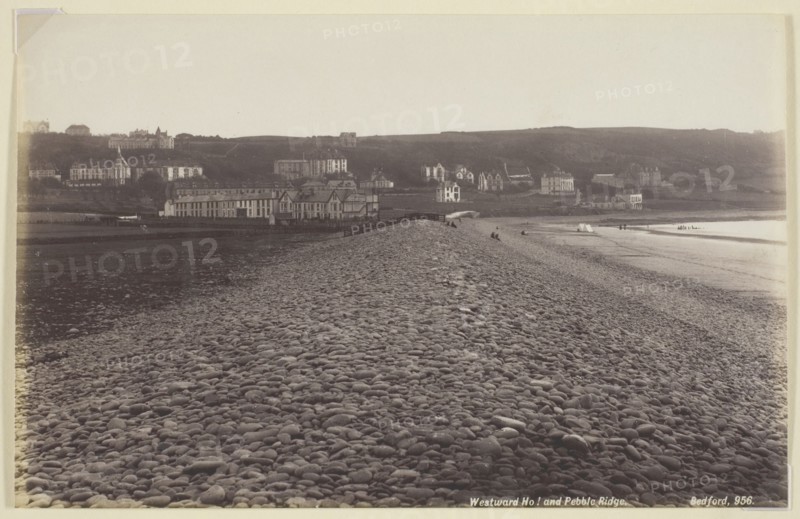 Westward Ho and Pebble Ridge, 1860/94, Francis Bedford, English, 1816–1894, England, Albumen print, 12.6 × 19.8 cm (image/paper)