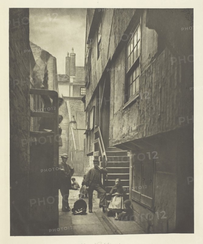 Close No. 28 Saltmarket, 1868, Thomas Annan, Scottish, 1829–1887, Scotland, Photogravure, plate 25 from the book "The Old Closes & Streets of Glasgow" (1900), 22.6 x 18.3 cm (image), 38 x 27.4 cm (paper)