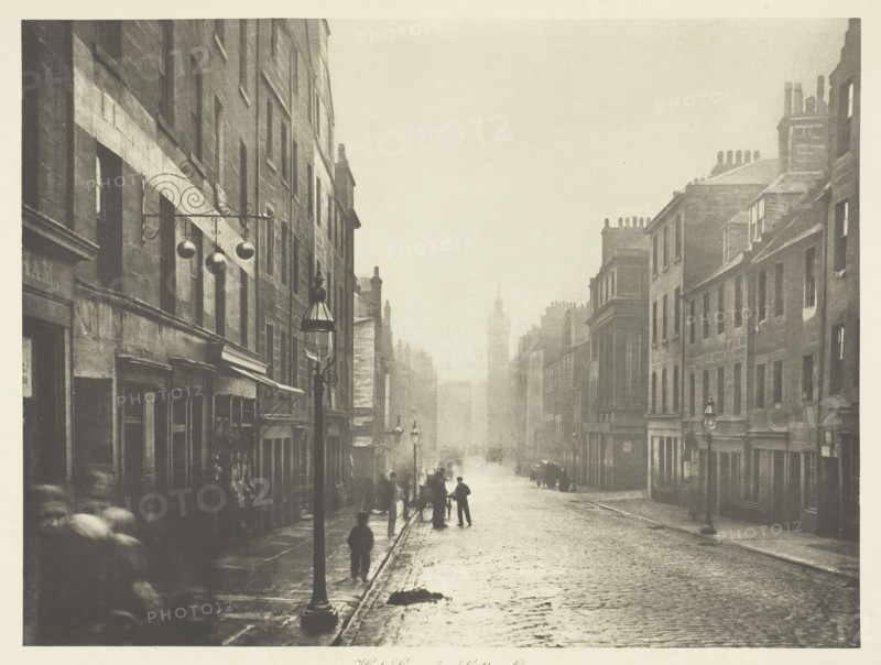 High Street from College Open, 1868, Thomas Annan, Scottish, 1829–1887, Scotland, Photogravure, plate 4 from the book "The Old Closes & Streets of Glasgow" (1900), 17.7 x 23.7 cm (image), 27.3 x 37.9 cm (paper)